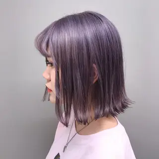 ミディアム カラー ヘアアレンジ 【赤み消しカラー】 中野浩太のヘアスタイル
