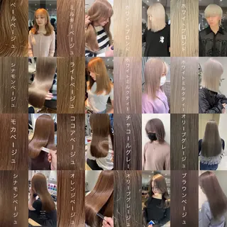 セミロング カラー 韓国🇰🇷レイヤー 映える顔周り🩷のヘアスタイル
