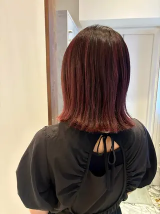 ミディアム カラー ayumi🦖/ ブリーチカラーのヘアスタイル