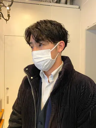 ショート パーマ メンズ おしゃれパーマ メンズ特化/みーまんのヘアスタイル