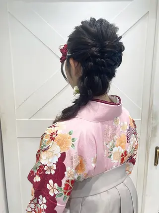 ロング 白髪ぼかしハイライト 着付けヘアアレンジのその他イメージ