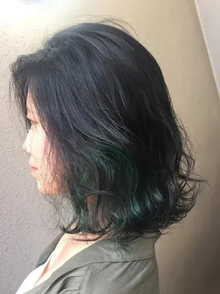 ミディアム カラー パーマ ヘアアレンジ メンズ キッズ ネイル マツエク・マツパ 新宿/髪質改善/ 美髪矯正✨浅江通友のヘアスタイル