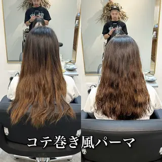 セミロング パーマ "ブリーチ縮毛矯正” /デサキショウヘイのヘアスタイル
