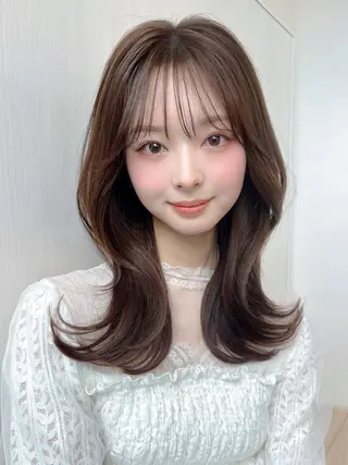 ロング カラー 山﨑 翼のヘアスタイル