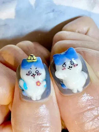 ネイル 痛ネイル🩶推し活 🤍店長sagawaのネイルデザイン