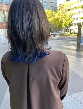 セミロング カラー erika /韓国ヘアのヘアスタイル