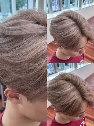 ショート カラー ヘアアレンジ メンズ グランルッソ所属・岡山× バレイヤージュカラーのヘアスタイル