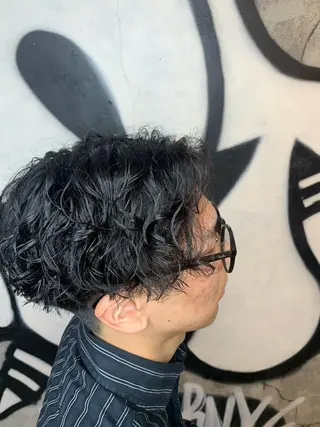 パーマ メンズ ⚡️メンズパーマ特化 mens支持◎/忠地のヘアスタイル