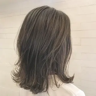 ミディアム カラー ハイライト✖️ 暗髪🤎Nahoのヘアスタイル