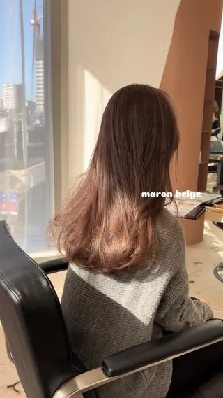 セミロング カラー レイヤー/ナチュラル 特化西宮北口/みなみのヘアスタイル