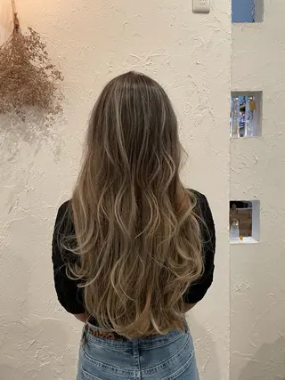 ロング カラー 🌸小掛🌸 豊橋外国人風カラーのヘアスタイル