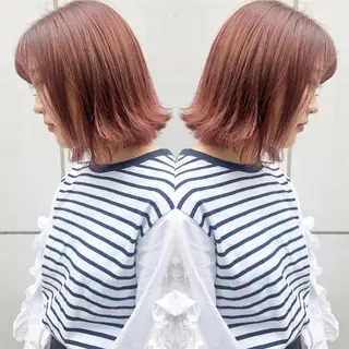 ミディアム カラー 竹内啓太 ボブのヘアスタイル