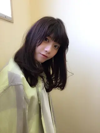 ロング カラー 鎌田 祥江のヘアスタイル