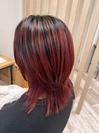 ミディアム カラー 渡部 未歩のヘアスタイル