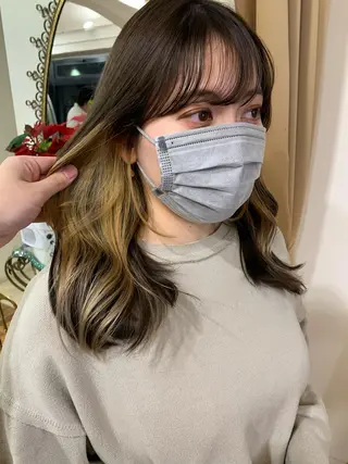 セミロング カラー of hair所属・丸みショート 廣瀬隆志のヘアスタイル