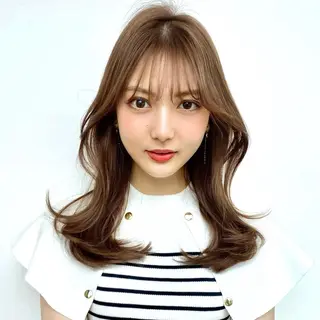 セミロング 韓国くびれレイヤー 🇰🇷はづきのヘアスタイル