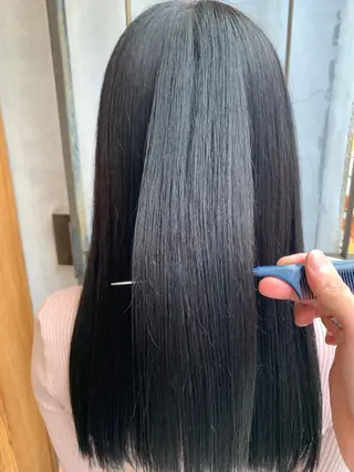 ロング 艶髪color💎髪 質改善ストレート大吉のヘアスタイル