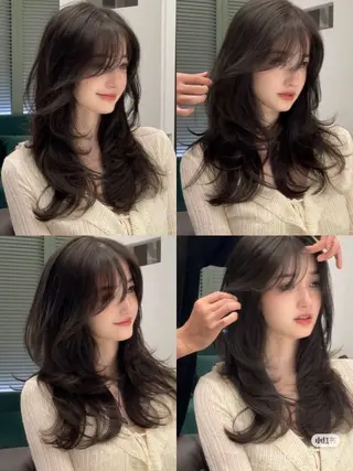 ロング レイヤー透明感カラー AIKAのヘアスタイル