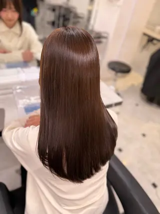 ロング カラー 韓国風🤍グレ ージュ🤍たくみのヘアスタイル