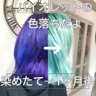 ショート カラー パーマ ヘアアレンジ 推し活専用 【派手髪】飯野ゆかりのヘアスタイル