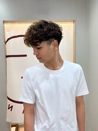 パーマ メンズ 渡 汐音のヘアスタイル