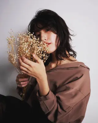 ミディアム カラー Batta所属・坂上 岳のヘアスタイル