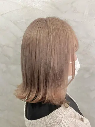 ミディアム カラー FUJINO RYOのヘアスタイル