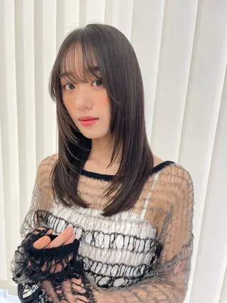 セミロング 透明感カラー 🩰あさのヘアスタイル