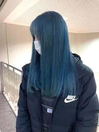 ロング カラー ブリーチカラー🌈 石垣翔太のヘアスタイル