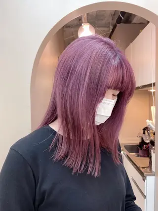 セミロング カラー 韓国レイヤー 船橋 徒歩5分/小川友美のヘアスタイル