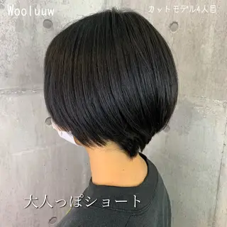 ショート 小顔レイヤー/ 透明感カラー/増田のヘアスタイル