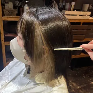 ミディアム カラー 透明感カラー/パーマ 🌀アオノのヘアスタイル