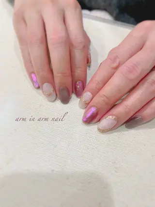 ネイル arm in arm ︎✿Yamamotoのマツエク・マツパデザイン