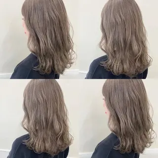 セミロング エクステ ハイトーン 💭黒崎ハルカのヘアスタイル