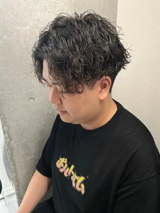 パーマ ヘアアレンジ メンズ 🌷FUKA🌷 まろやかハイトーンのヘアスタイル