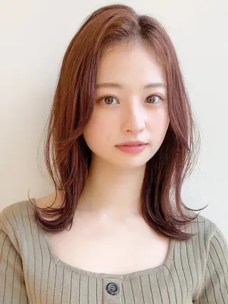 セミロング カラー レイヤー×髪質改善✨ 渋谷/佐藤侑哉のヘアスタイル