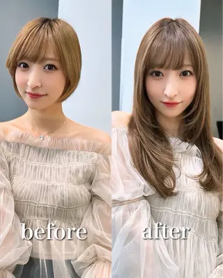 セミロング カラー エクステの神様 ▫️原島ユウヤ▫️のヘアスタイル
