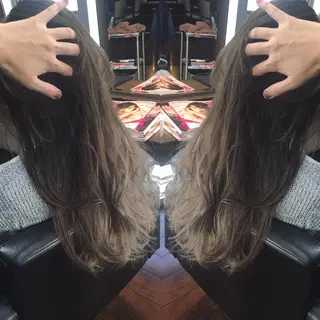 ロング カラー 吉本 yoshimotoのヘアスタイル