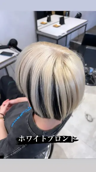 ショート カラー カラースペシャリスト ・齊藤 羽瑠輝のヘアスタイル