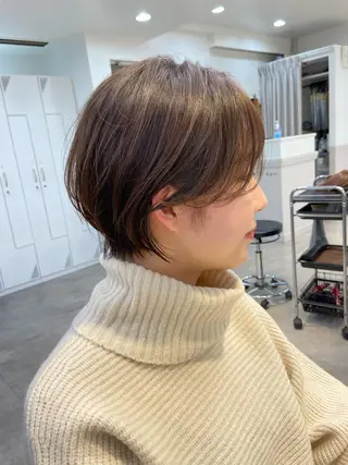 ショート カラー 山下夕月 ショート🫧ボブのヘアスタイル