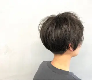 ショート カラー ボブ/ショート/ 白髪染め/メンズ葛西のヘアスタイル