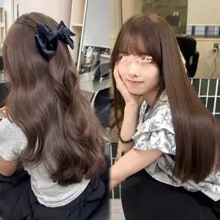 ロング カラー 🎀盛れる顔周り×レ イヤー×透明感/米田のヘアスタイル