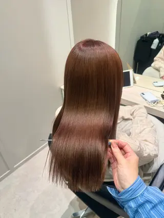 ロング カラー レイヤー/髪質改善カ ラ-🤍津田奈々美‎のヘアスタイル