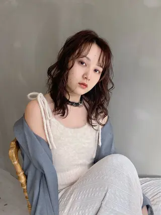 ミディアム カラー くすみカラー♡ Yuukaのヘアスタイル