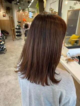 セミロング カラー ブリーチ/ハイトーン 🌏💊RAINEのヘアスタイル