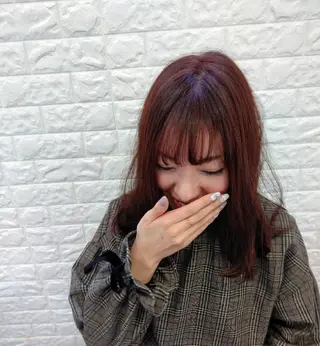 カラー パーマ ミディアム ネイル Add9 柳田健登のヘアスタイル