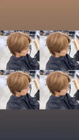 ショート カラー ヘアアレンジ メンズ 💎韓国レイヤー× 髪質改善 ゆうま💎のヘアスタイル