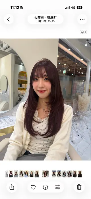 ロング 透明感カラー/レイヤ ー/momo🎀のヘアスタイル