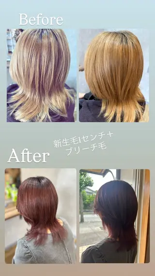 ミディアム ICO hair craft所属・上 絵里奈のヘアスタイル