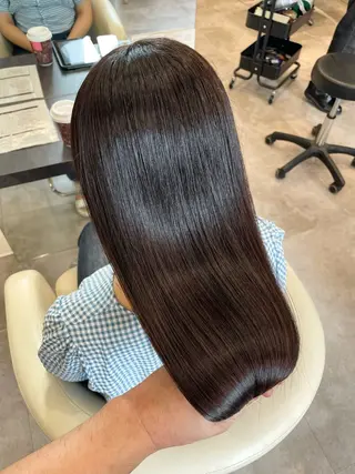 セミロング カラー カラー指名No.1/ 艶カラー/ハイトーンのヘアスタイル